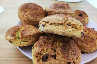 scones londres anglais recette facile raisins secs salon de thé petit dejeuner gouter dessert
